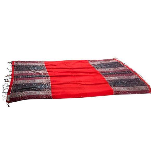 Elegant Lightweight Soft Pashmina-Style Shawl Wrap Scarf with Sequins Ultra-Soft - Picture 7 of 16